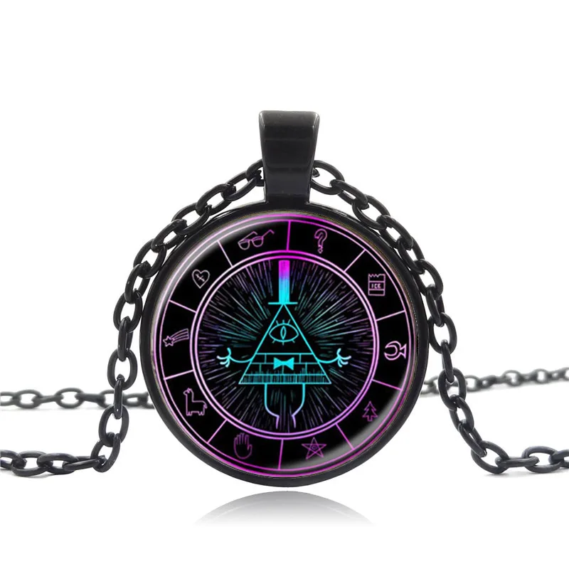 

Drama Cartoon Cute Black Secret BILL CHIFFER WHEEL Steampunk Pendant Necklace Christmas Jewelry Children's Gift