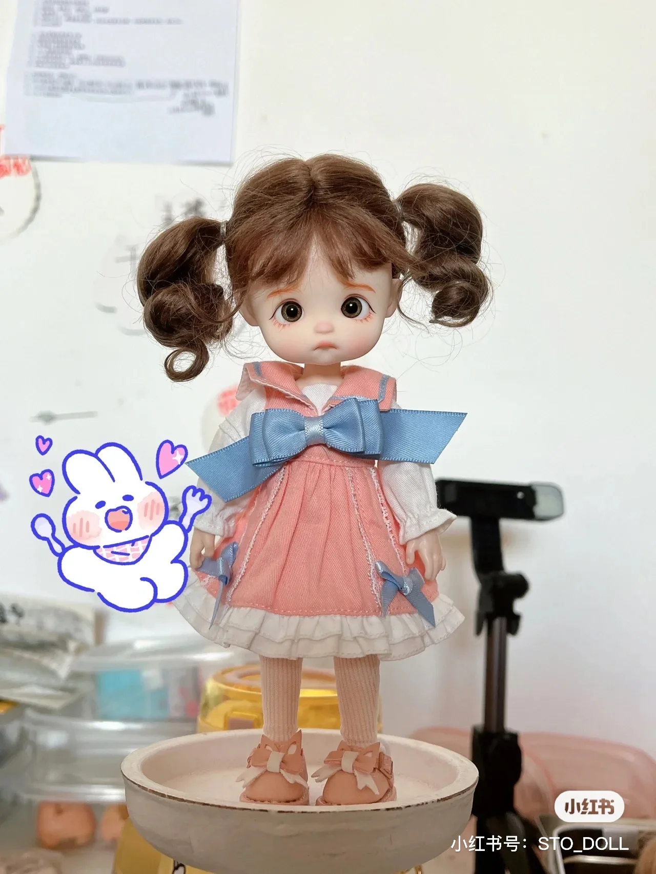[stodoll] Egg Smile Dimple Betty 8 Points Bjd Mechanical Joint Doll Whole Baby Bjd Doll  Ball Jointed Doll 1/8 Dolls