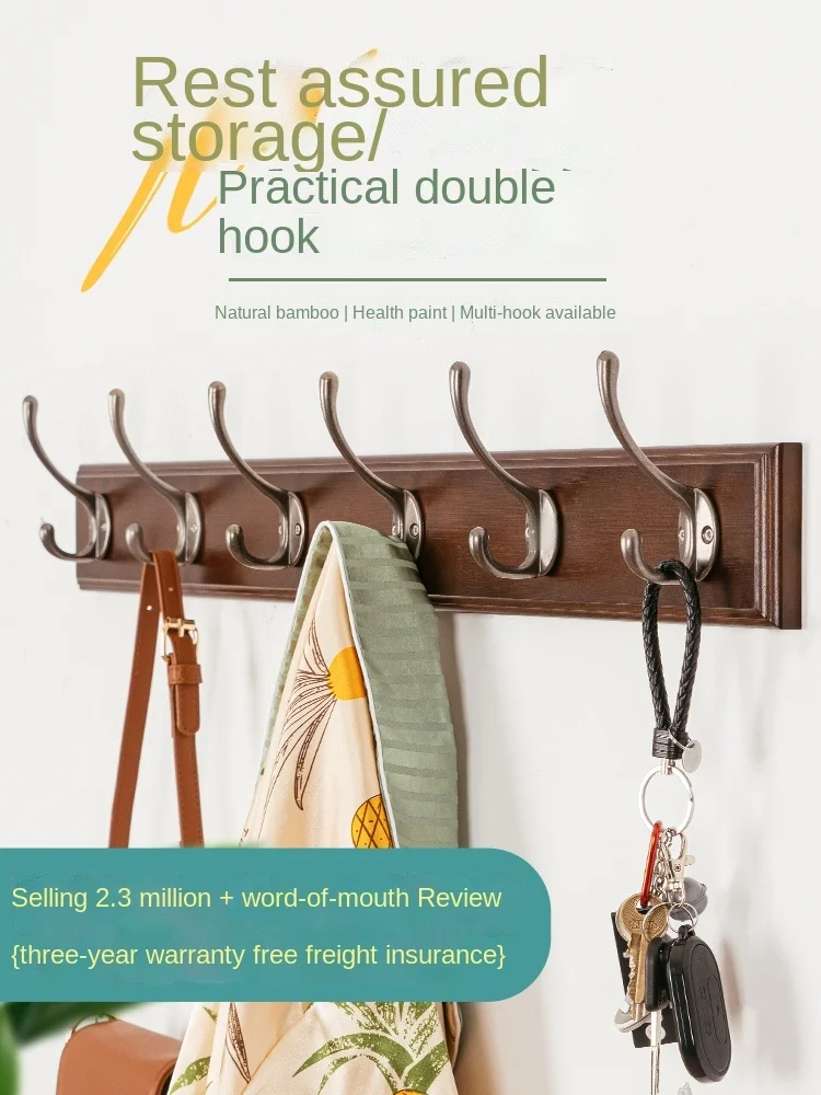 

Wall Bedroom Home Entrance Coat Wall-Mounted Clothes Hanging Rack Hook