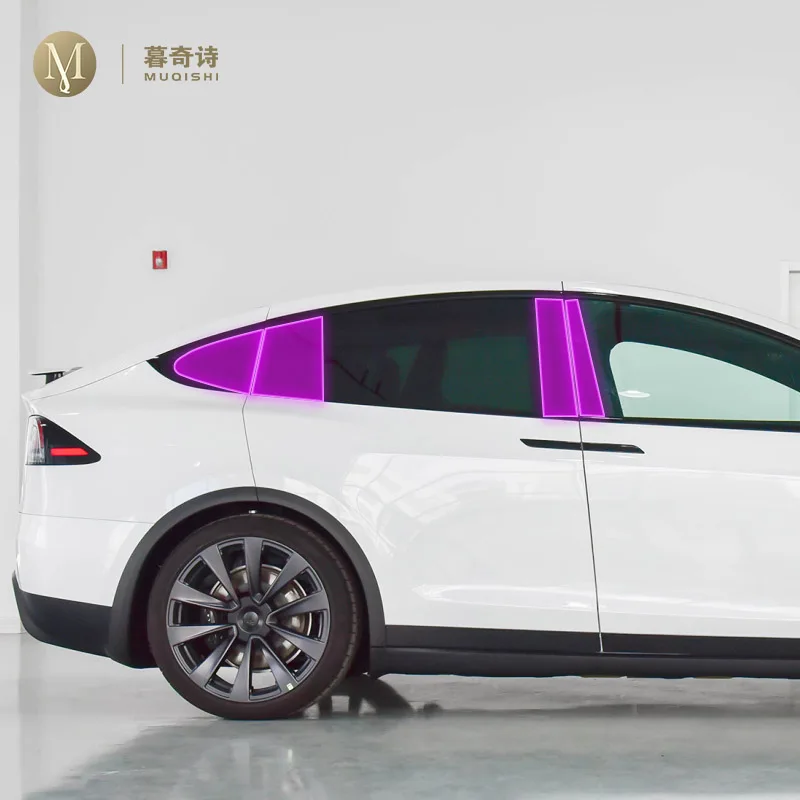 

Для Tesla Model X 2023 Автомобильная внешняя B C оконная стойка PPF пленка для защиты краски против царапин ремонт ТПУ пленка прозрачная