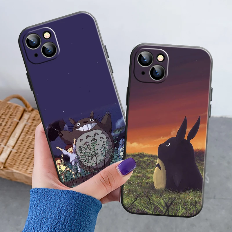 

Japan Anime Totoro Miyazaki Phone Case For Apple iPhone 13 12 11 Pro 12 13 Mini X XR XS Max SE 6 6s 7 8 Plus Coque