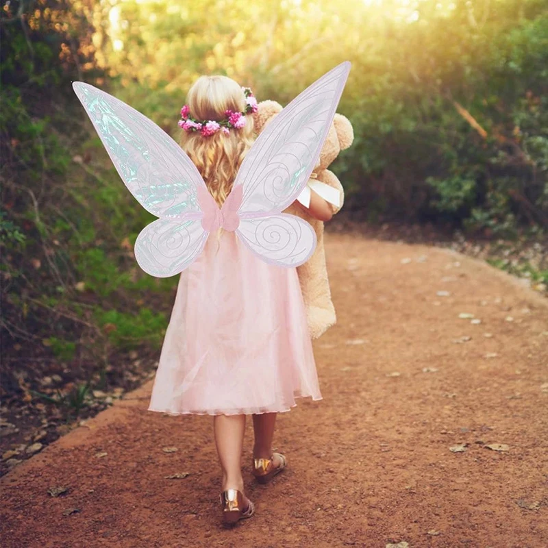 

Fairy Elf Princess Party Angel Wings Girls Halloween Party Cosplay Costumes Butterfly Wings Stage Performance Photography