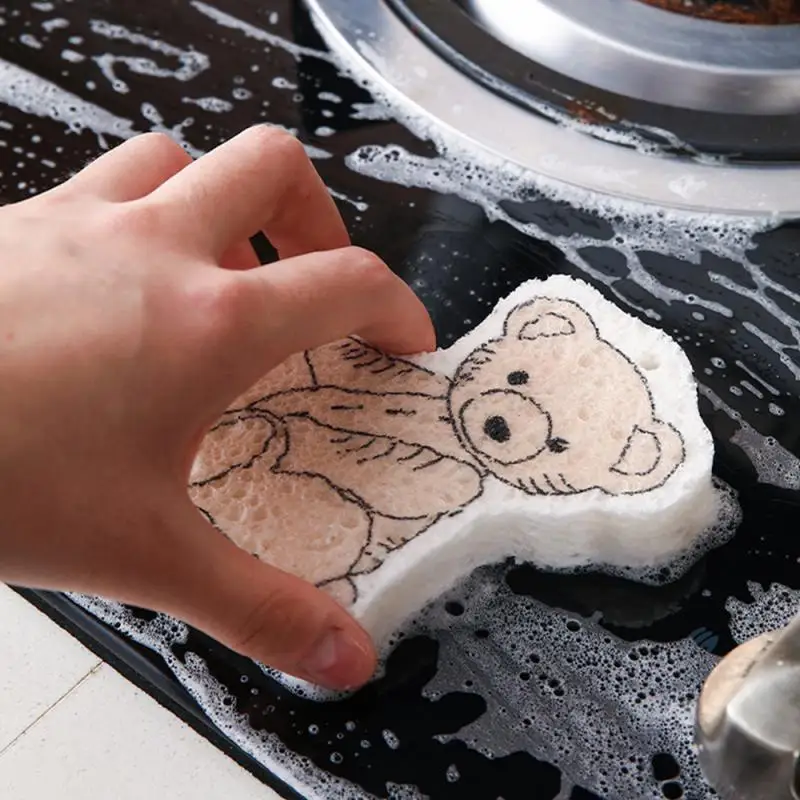 

Многоразовые сжатые губки, многофункциональная высоковпитывающая Чистящая губка, не царапающаяся Зеленая Губка