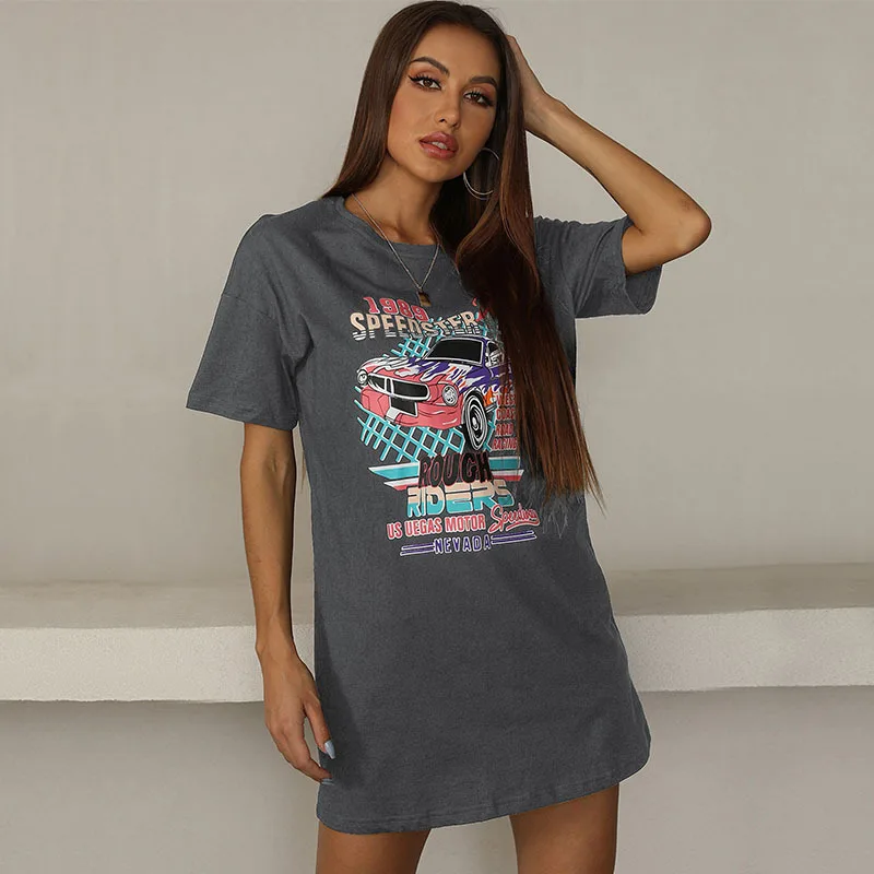 

Женская одежда с принтом, свободные футболки с коротким рукавом и круглым вырезом, женские модные топы, лето 2022