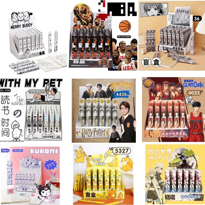 

Kawaii Cartoon Anime game peripherals Lions Walk Heshuo NBA Series Press Gel high value water pen children's school supplies