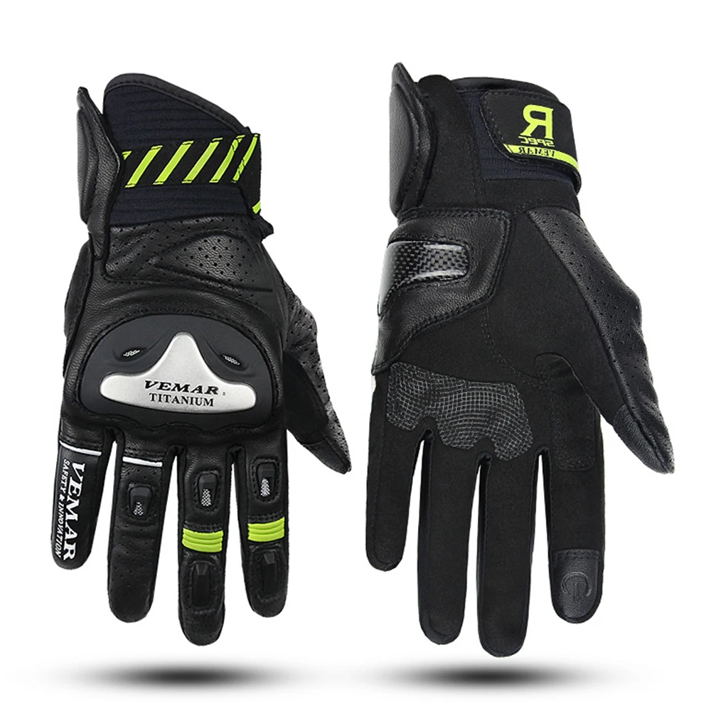 Мотоциклетные Перчатки в стиле ретро для мужчин Кожаные мотоциклистов защитные