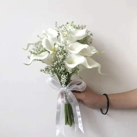 Фон для фотосъемки маленькая свежая Невеста с цветами Калла Лилия