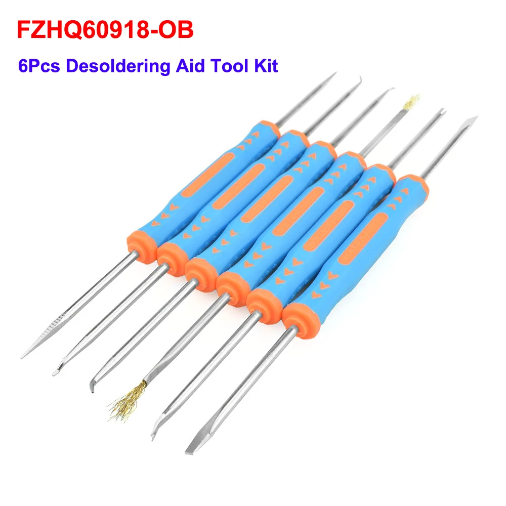 NEWACALOX 6 шт., набор инструментов для распайки, вспомогательные инструменты для пайки, набор для чистки печатных плат, инструмент для ремонта, электронный набор помощи при подогрева