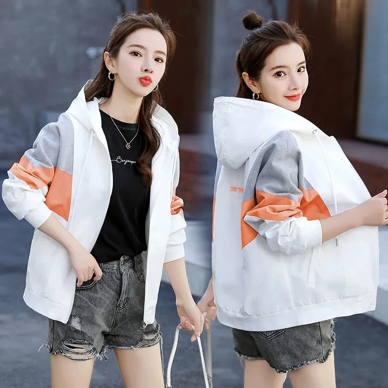 

Women's Jacket Spring Autumn All-match Long Coat 2022 New INS Harajuku Windbreaker Women's Jacket Korean Solid Loose Trench Coat