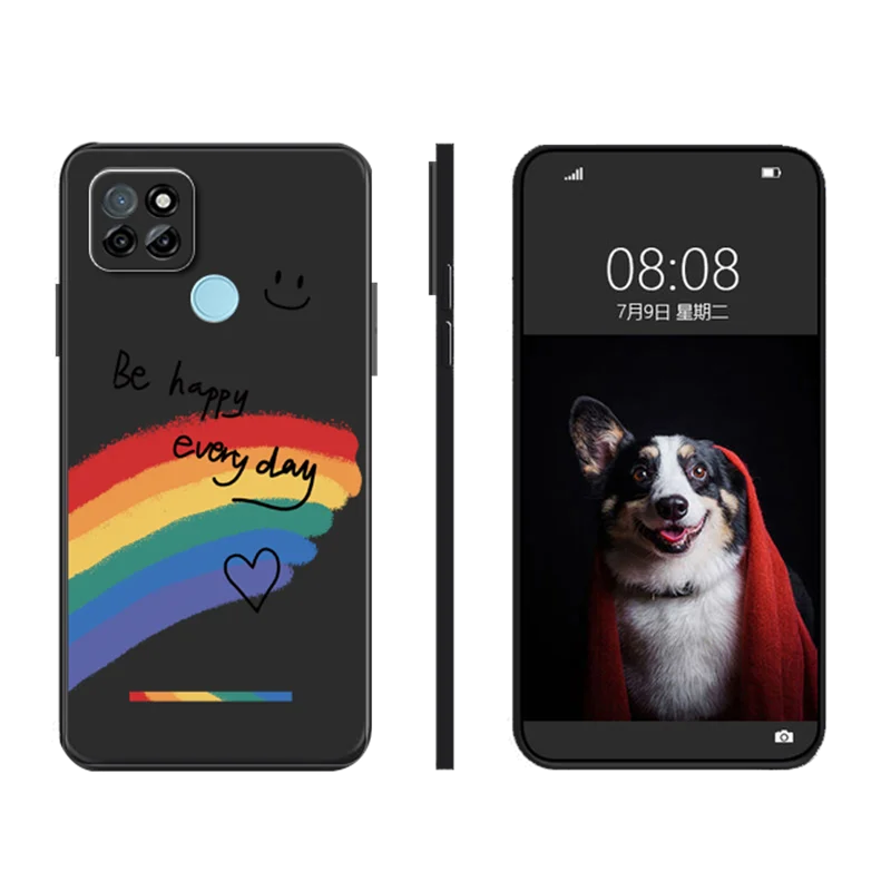 Мягкая силиконовая задняя крышка для Realme 7 8 Q3 Pro 7i 8i 9i квадратная C17 C21 C20 C21Y C25Y с