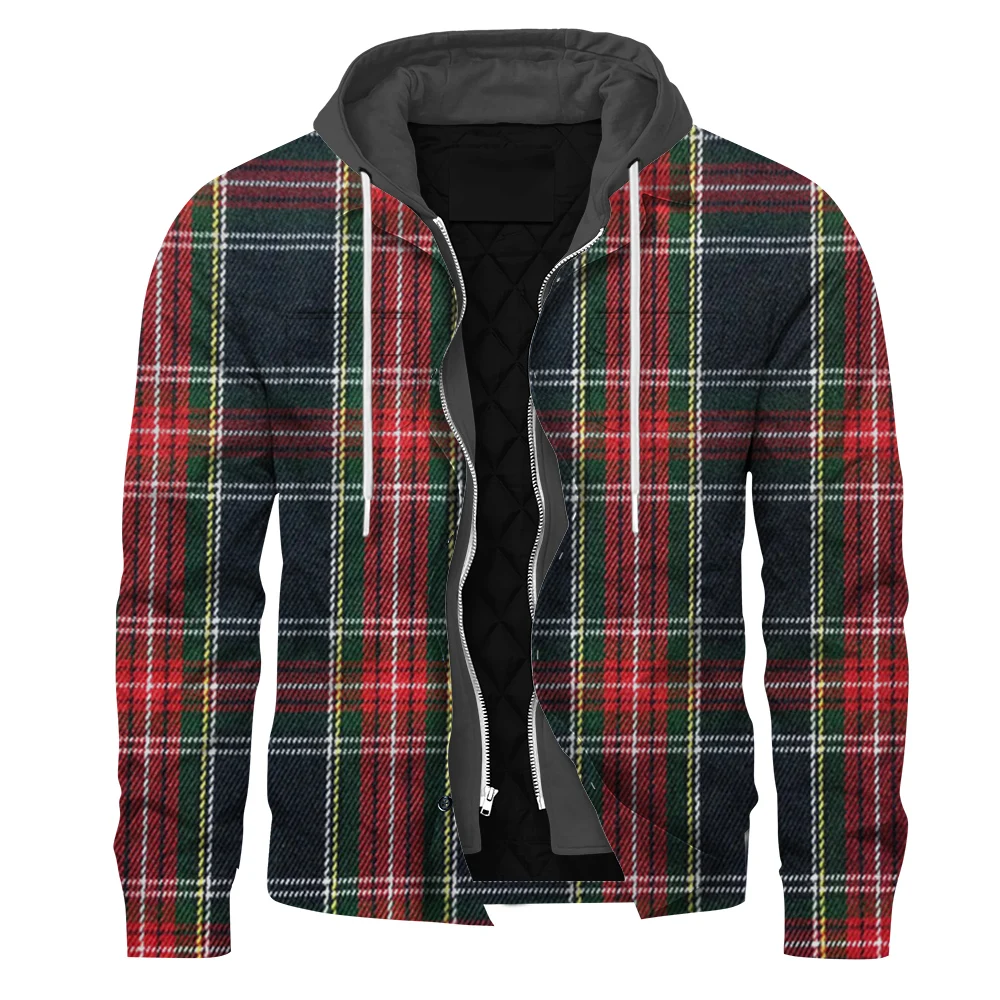 

HXFashion мужская куртка Рождественская клетчатая полосатая 3D-печать куртки с длинным рукавом толстовки осень зима сохраняющее тепло пальто Женская