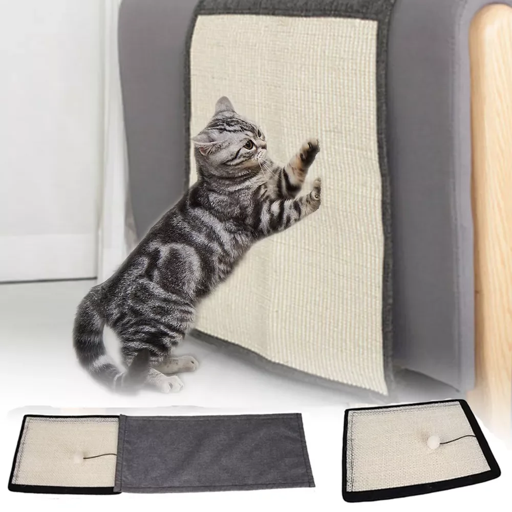 

NEW2023 Pet Cat Scratcher Guard Mat Sisal Pad Cats Scratching Post Kitten Grinding Claw Scratch Mat Furniture Sofa Protector Cat