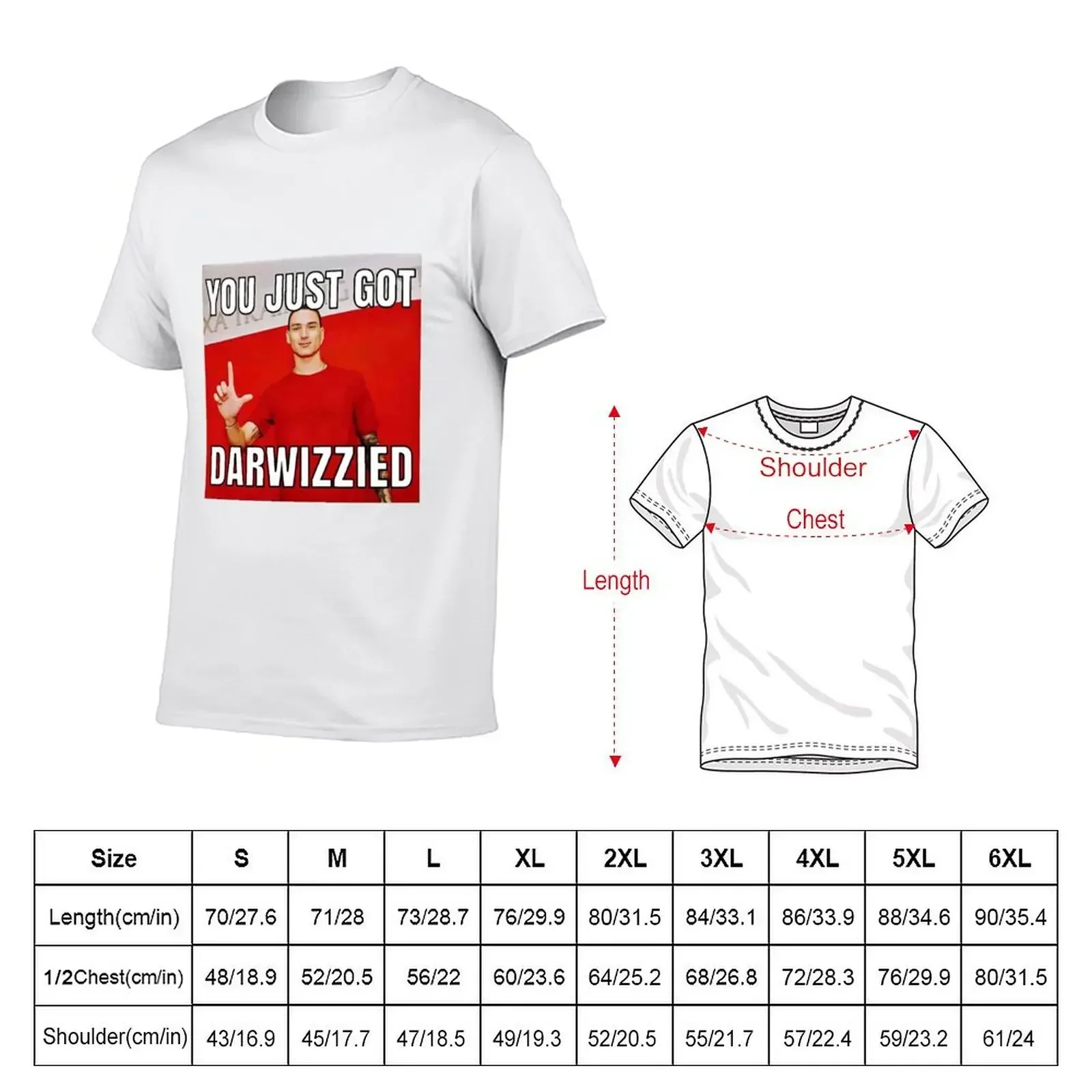 Футболка с рисунком из аниме You Just Got Darwizzied винтажные футболки мужские