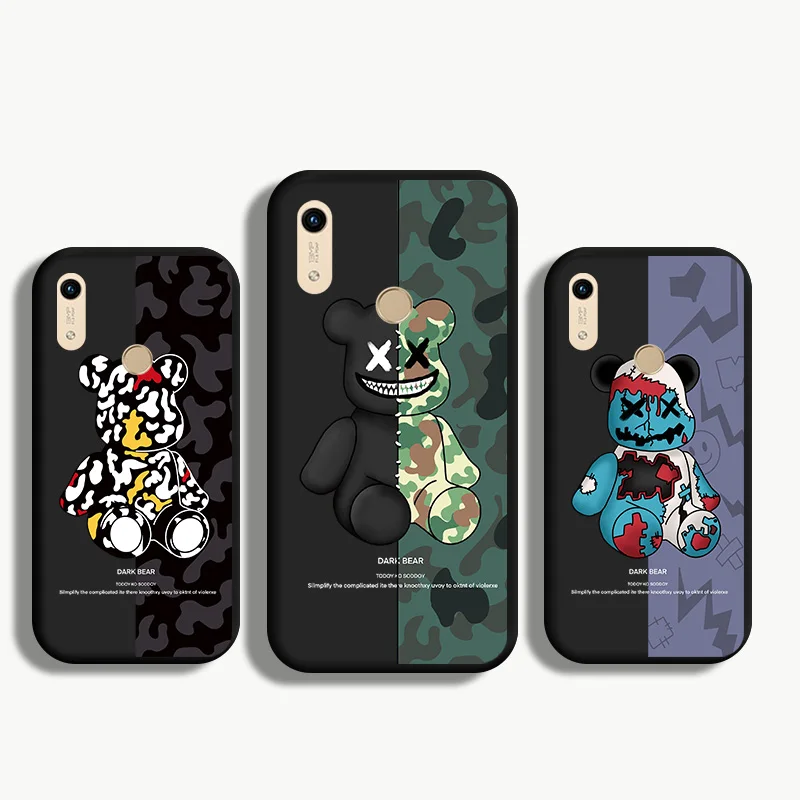 

Fashion Cool Bear Phone Case For Huawei Y5 2018 Y6 Y7 Y9 Prome 2019 Y5P Y6P Y7P Y8P Y8S Y9S Y9A Cover Soft Silicone Back Cases