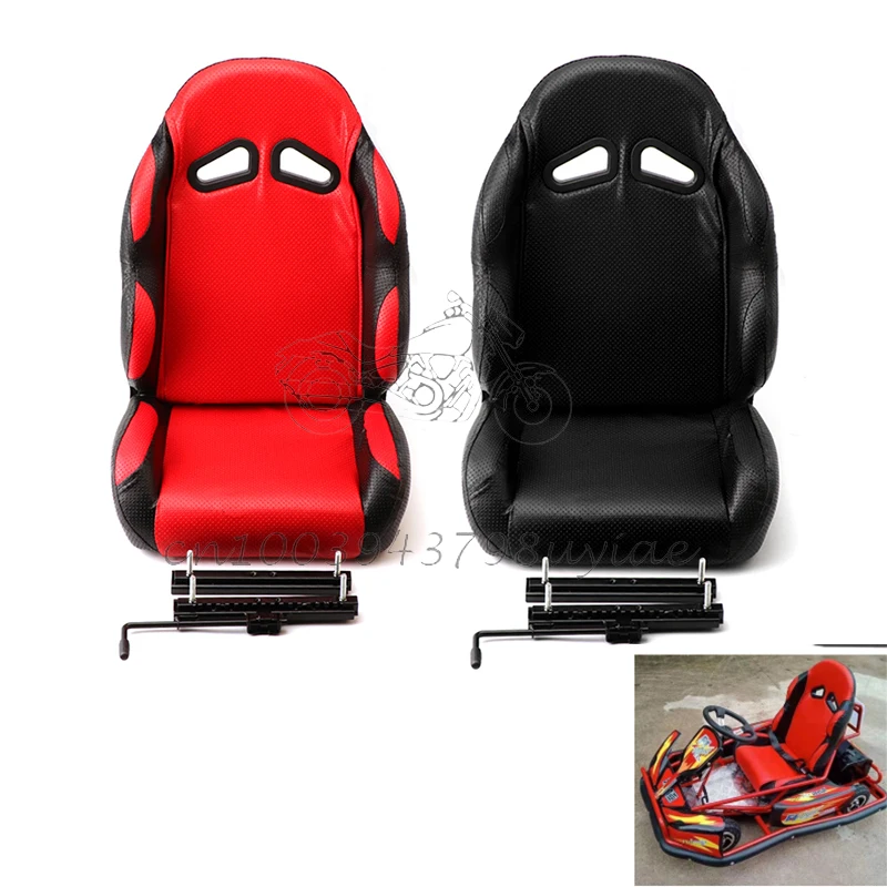 Red Black 4 wheel karting kart ATV UTV off-road vehicle   accessories medium single seat with sliding  parts