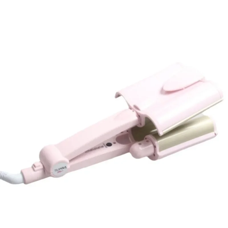 Пушистые щипцы для завивки волос керамические трехтрубные противоожоговые