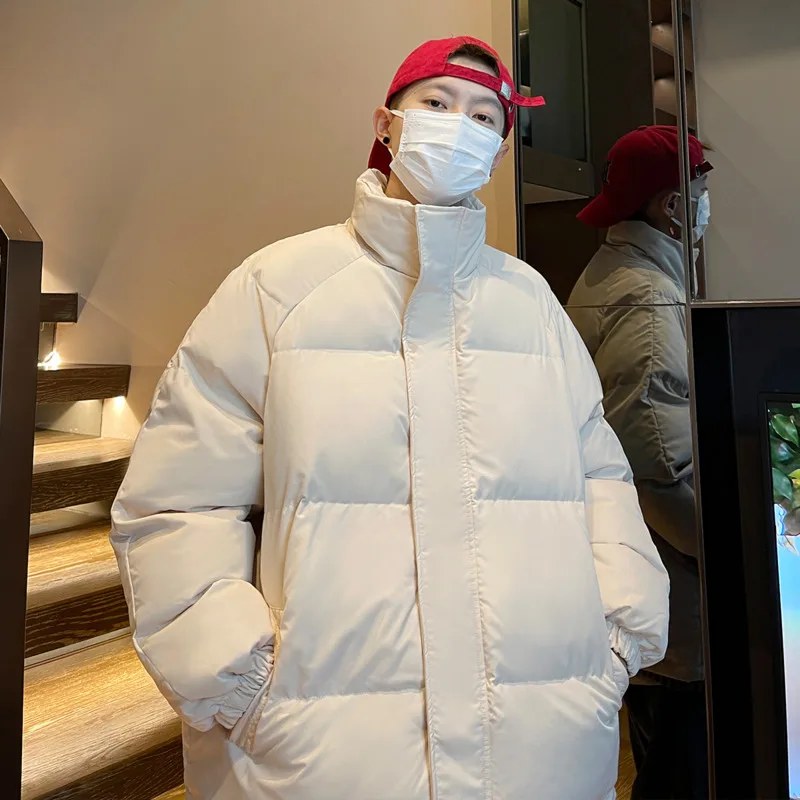 Winter Jacket Men Warm Fashion 5 Colors Casual Thickening Down Jacket Men Streetwear Korean Loose Short Coat Mens Parker S-2XL