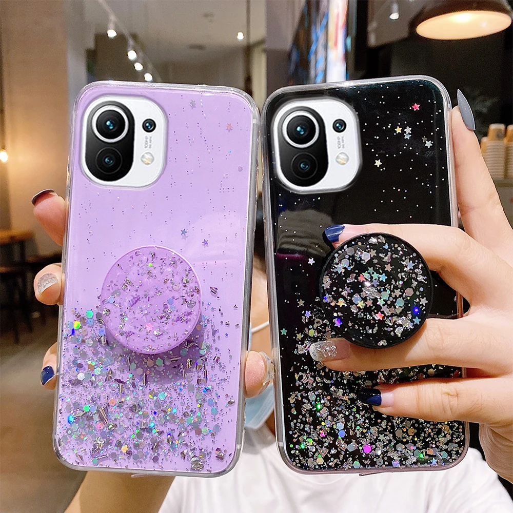 Силиконовый мягкий блестящий чехол из ТПУ для телефона Xiaomi Mi Redmi Note 12 11 11T 10 10S 10T Pro