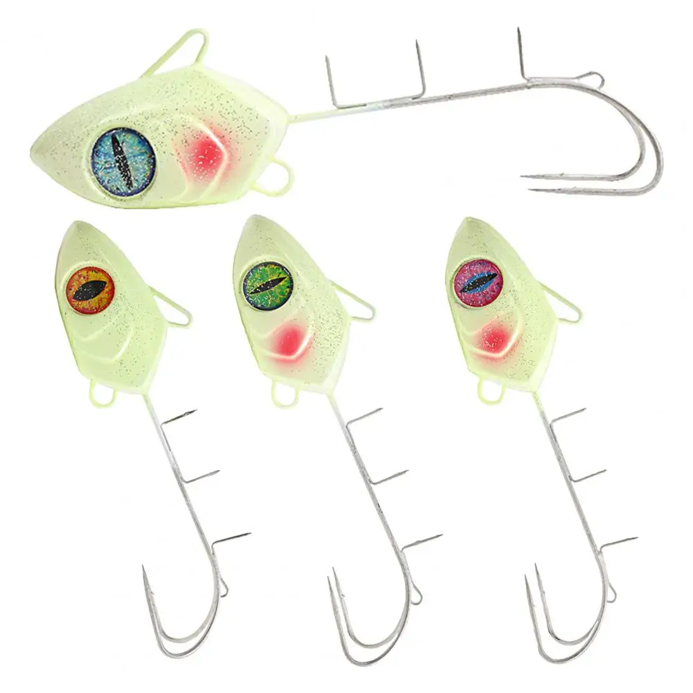 

17cm/500g Fish Head Hook Luminous Design Sharp Hook Tip Durable High Strength 3D Simulation Fisheye Fishing Compact Jig Head Fis