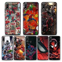 venom spiderman deadpool phone case for huawei y9 2019 y6 y7 y6p y8s y9a y7a mate 40 20 10 pro lite rs soft silicone case
