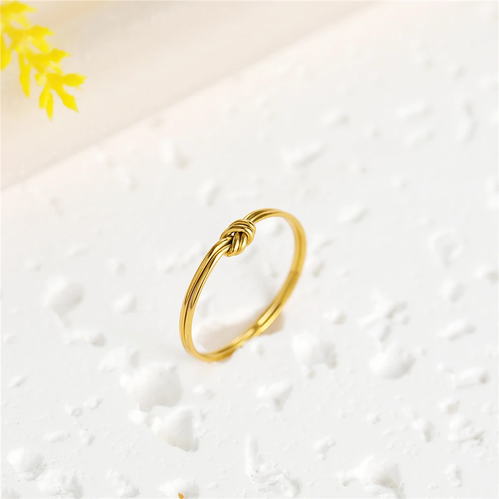 

Anslow Brand Fashion Jewelry Wholesale Creative Women's Little Titanium Steel Accessories Knot Teenager Charm Party Christmas