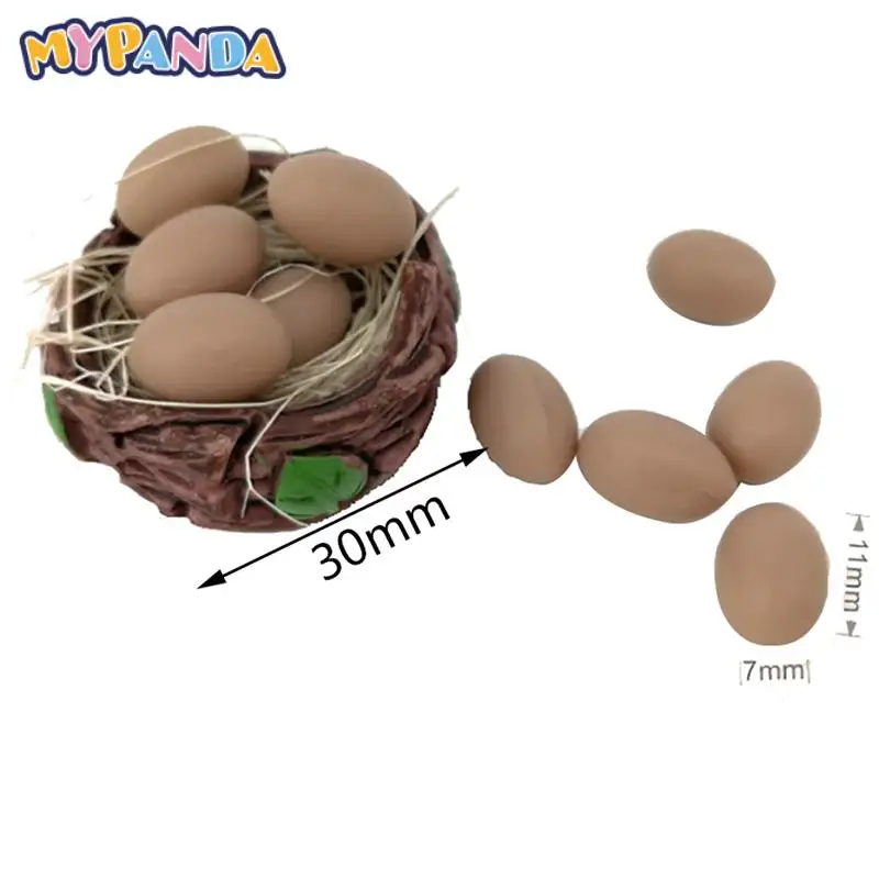 

10pcs Mini Egg with Basket Kitchen Food 1/12 1/6 Dollhouse Miniature Accessories