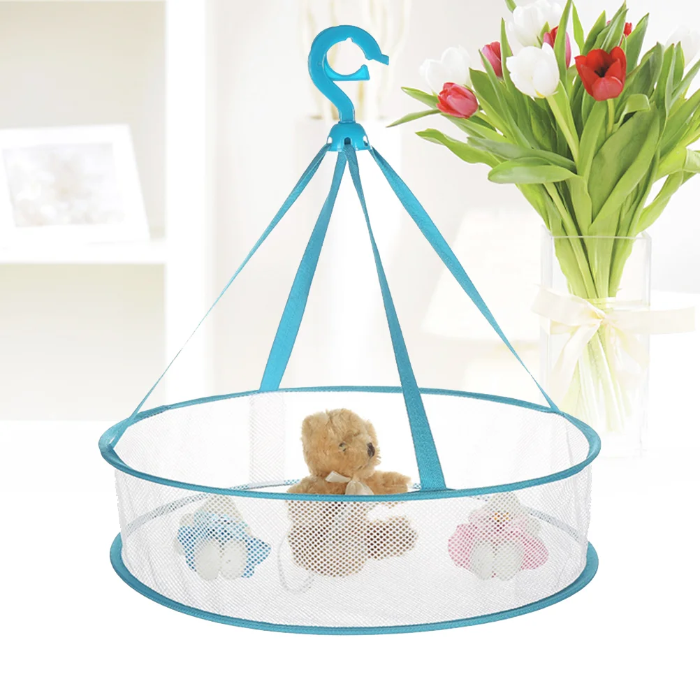 

Drying Hanging Basket Net Rack Clothesmeshdry Beauty Sponge Laundryfoldable Folding