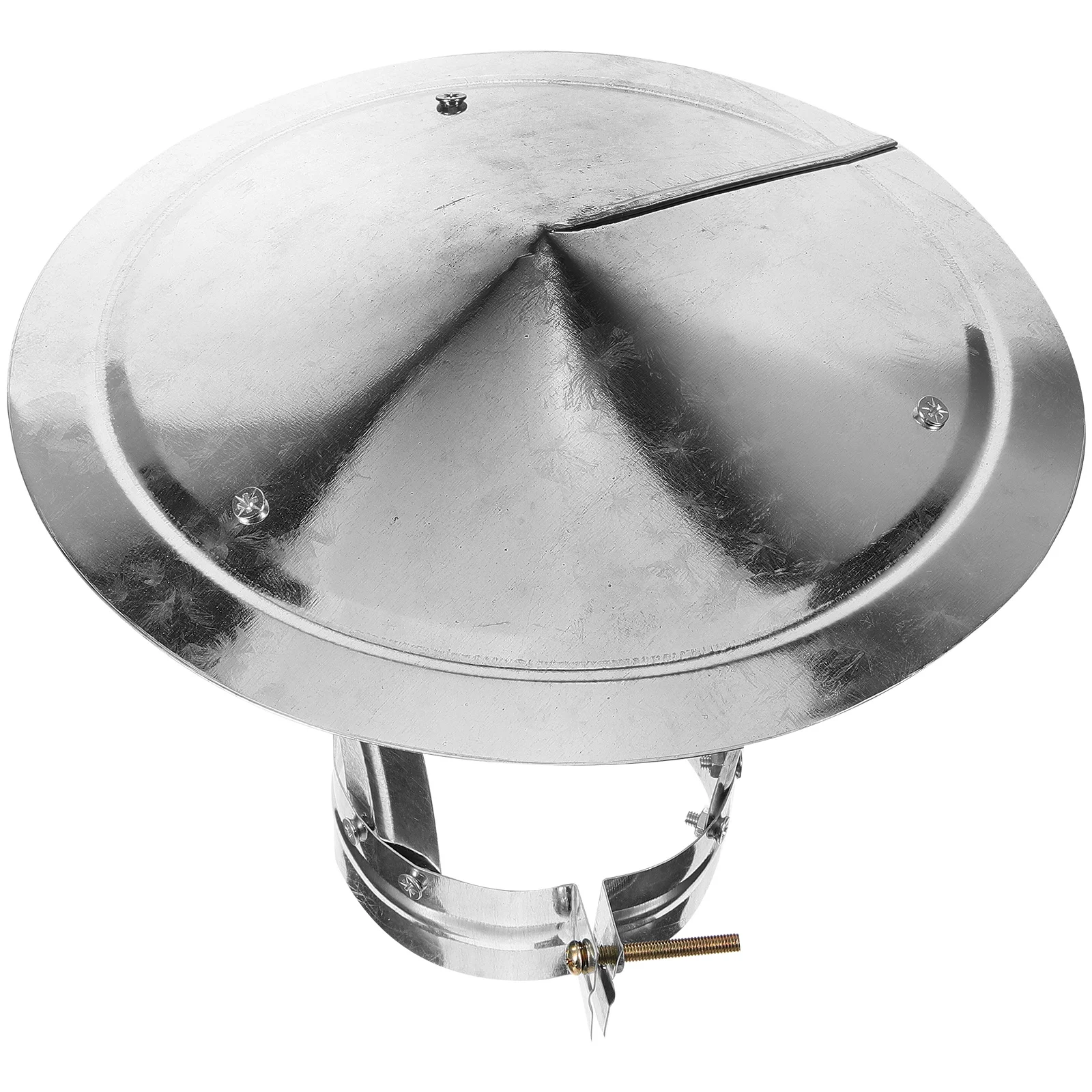 

Exhaust Pipe Chimney Flashing Cap Weatherproof Cover Windshield Rain Metal Vent Rainproof Protector Flue Cowl