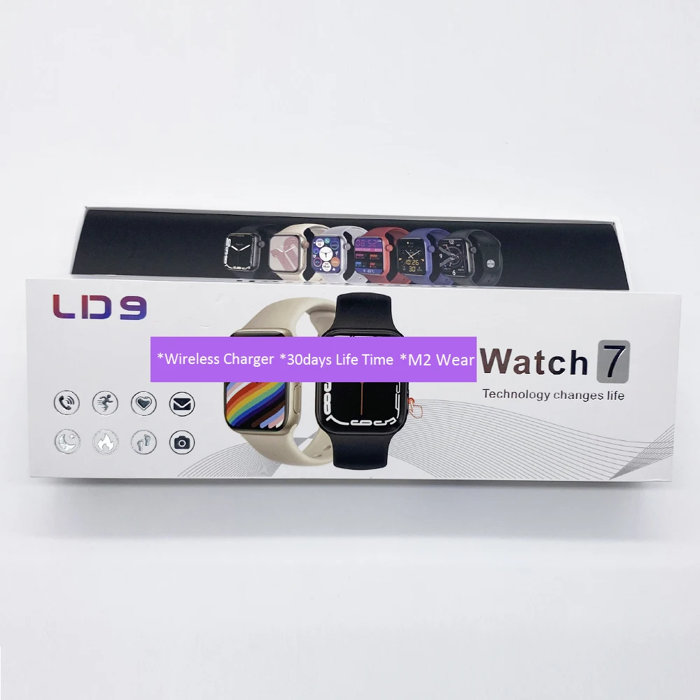 

Multiple Functions Smartwatch LD9 Max Series 7 Watch Band Custom UI Sleep Monitoring Dailing