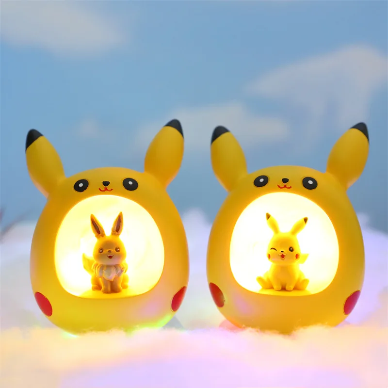 

2023 Pokemon Pikachu Kawaii Night Light Children's Room Sleep Lamp Bedroom Atmosphere Decoration Boys Girls Toys Christmas Gifts