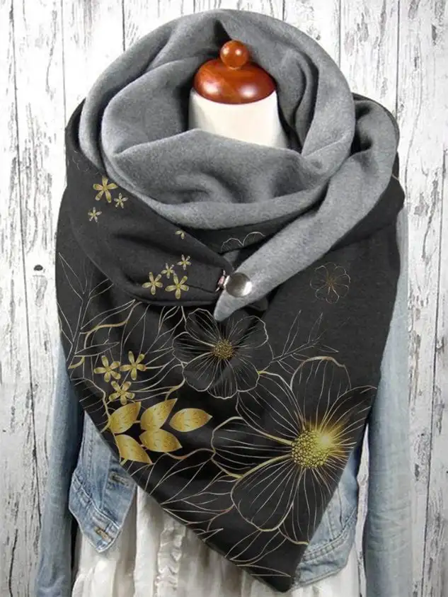 

Women's Floral Printed Scarf Shawl