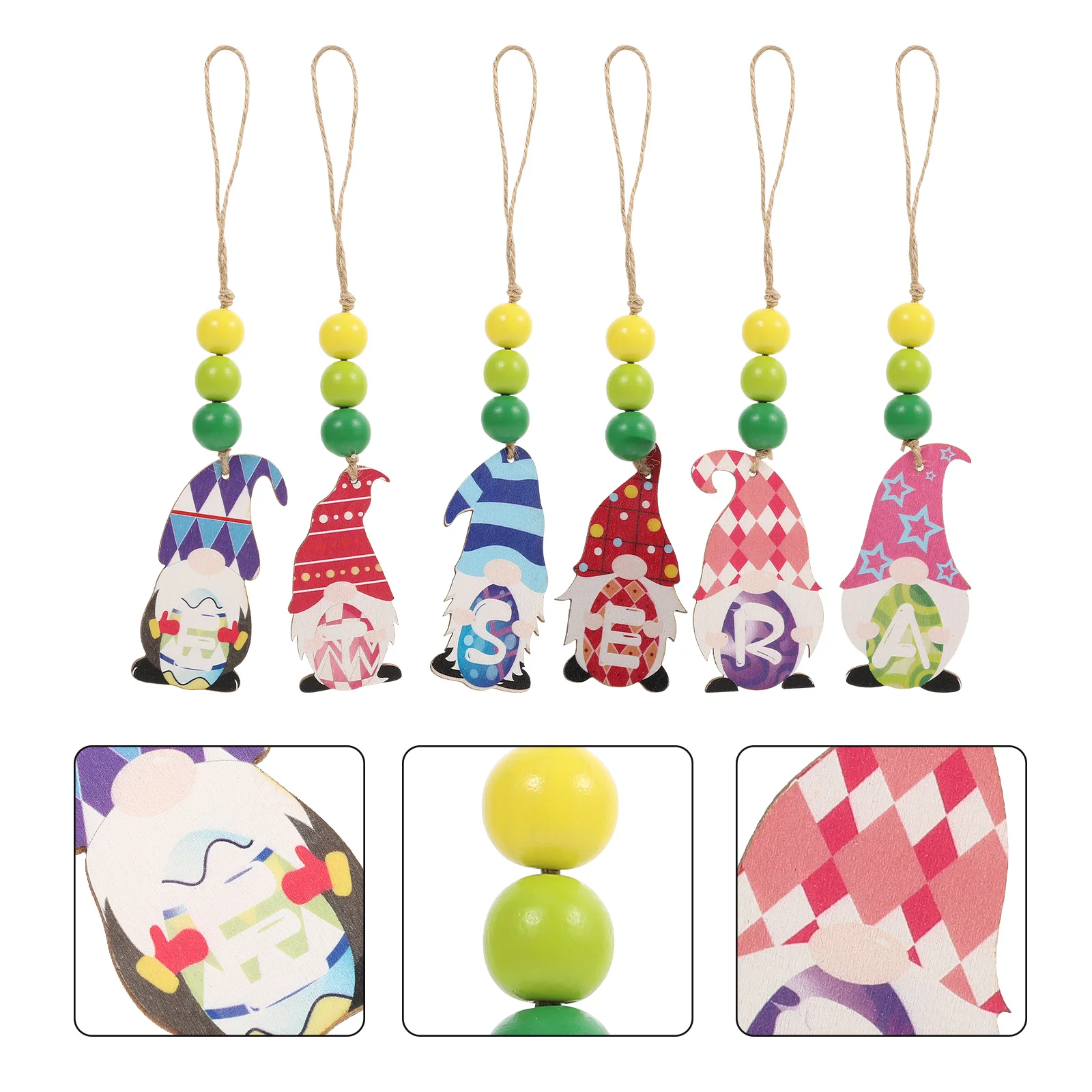 

6 шт., пасхальные Подвески в виде гнома