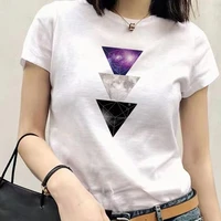 womens t shirt watercolor geometric triangle fashion print t shirt harajuku graphic aesthetic casual 90s tee top women t shirt
