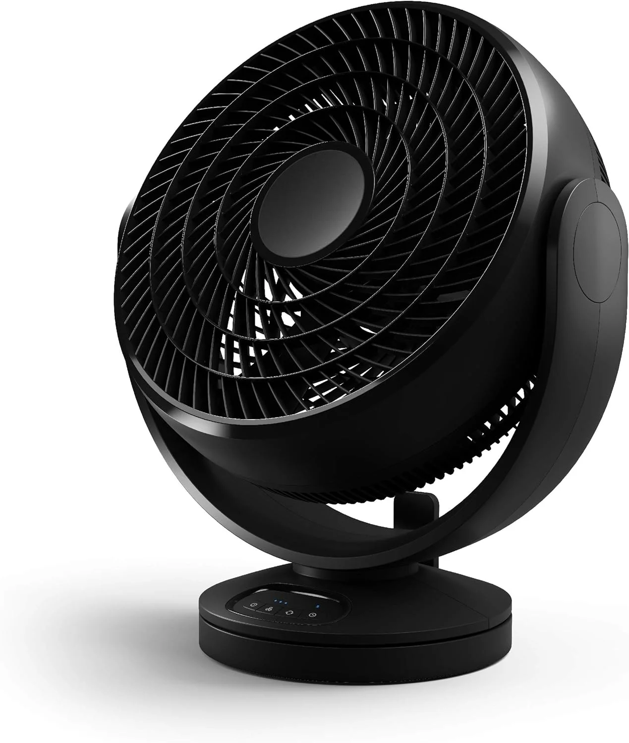 

Turbo Force Floor, Small, Black \u2013 Oscillating Personal Fan for Home or Office with Remote Electronic LED Controls-3 Speeds