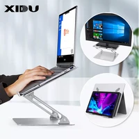 xidu laptop stand adjustable base for desk bed aluminium notebook desktop stand for macbook air ipad folding non slip bracket