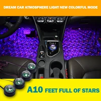 led car foot star light usb rgb flash starry lights backlight lighting auto interior decorative atmosphere ambient mood lamp