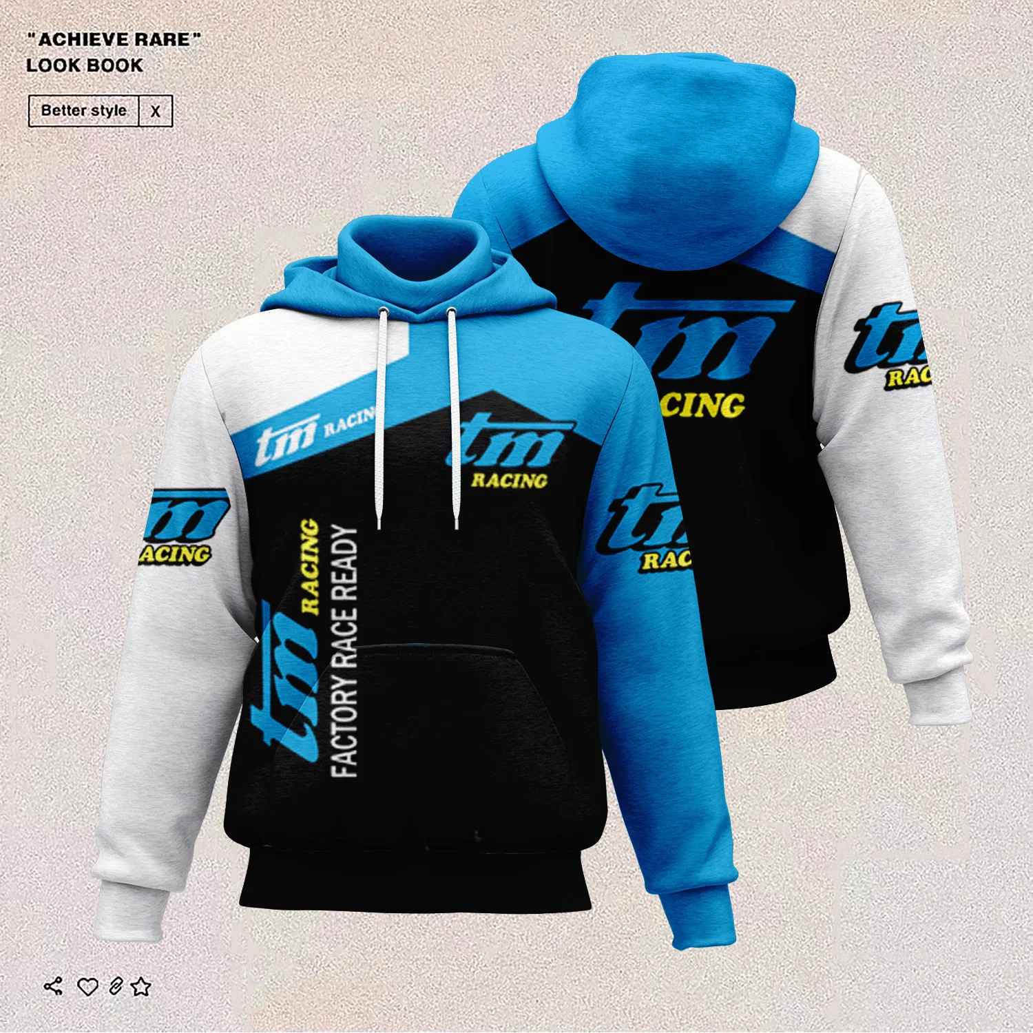 

Новинка 2021, толстовка с логотипом TM Racing, толстовка с 3D Цифровым принтом, модный трендовый пуловер для мужчин и женщин, куртка высокого качест...