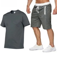 casual sportswear set mens t shirt shorts set summer sportswear jogging pants t shirt streetwear harajuku top t shirt set