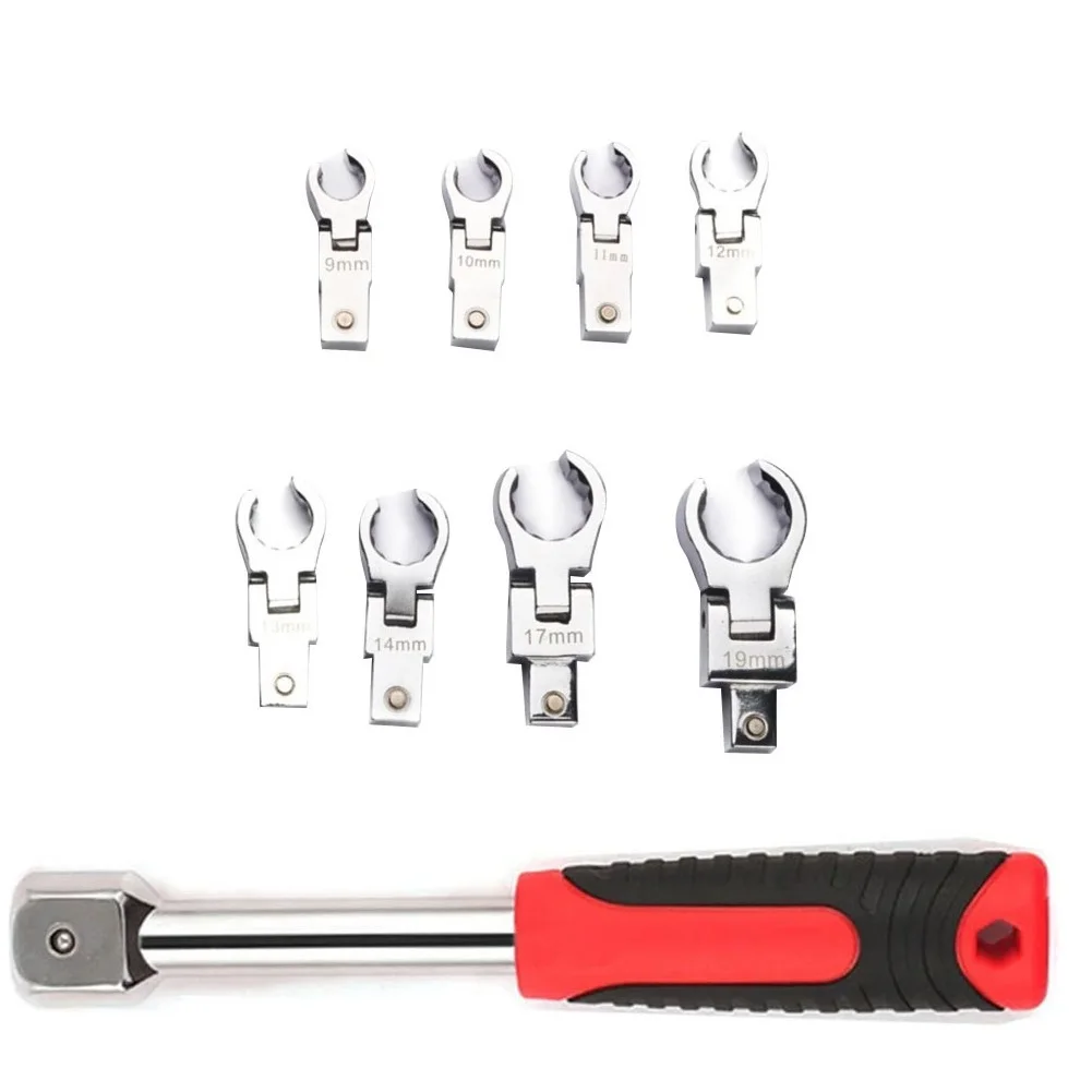 

1set Ratchet Wrench Ratchet Head Head Rotatable 180 ° Removable Flexible Torque Spanner 52-73mm Portable Hand Tools