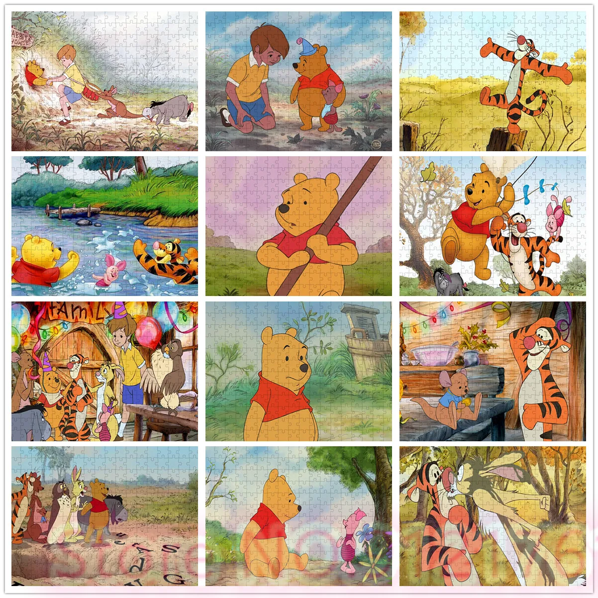 

Disney Winnie the Pooh Tigger Cartoon 1000 Pieces Puzzle Adventure Children's Brain Burning Game Puzzle Gift Preferred