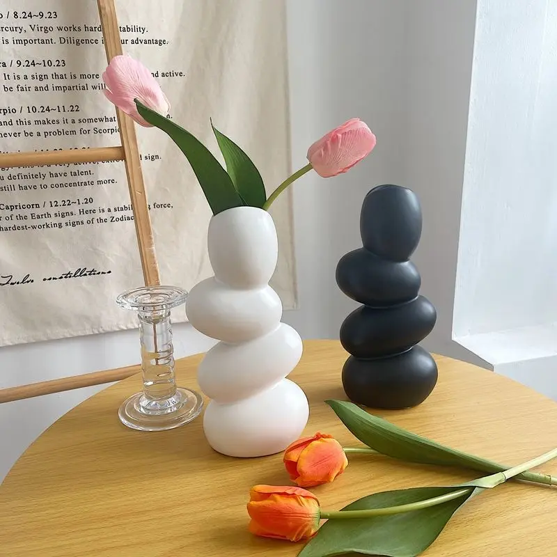 

Вазы керамические для домашнего декора, комнатный декор, свадебное украшение, цветочный горшок, настольный Белый Абстрактный Художественн...