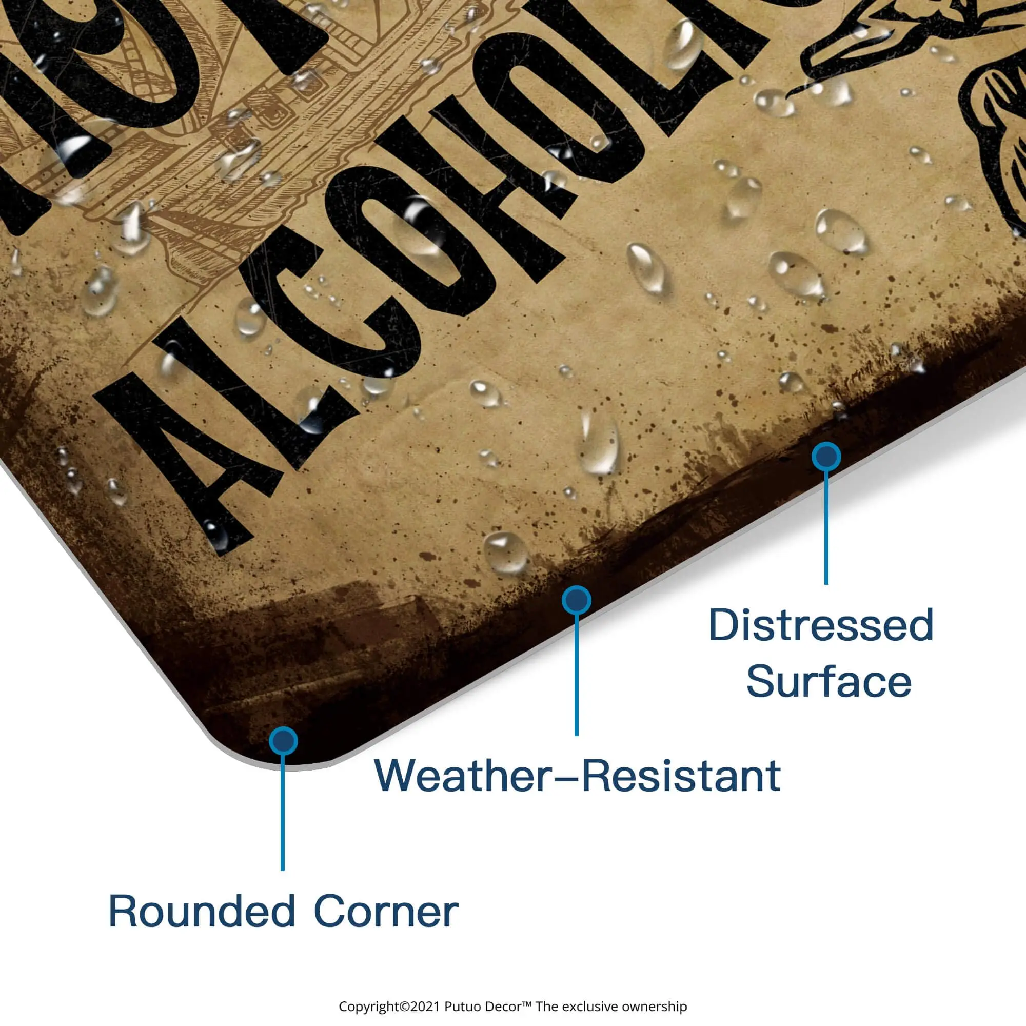 Putuo Decor 1 шт. винтажный спиртовой металлический жестяной знак питьевой ром до