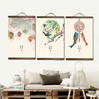 Настенное украшение в китайском стиле с изображением рыбок и планшетов, постер на холсте для гостиной, девушки, спальни, Настенный декор, аниме, декор для комнаты
