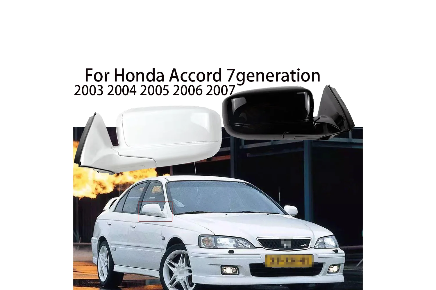 

Автомобильное зеркало заднего вида в сборе для Honda Accord 2003-2007 Электрический регулируемый нагреватель объектива без сигнала поворота 3/5 линия