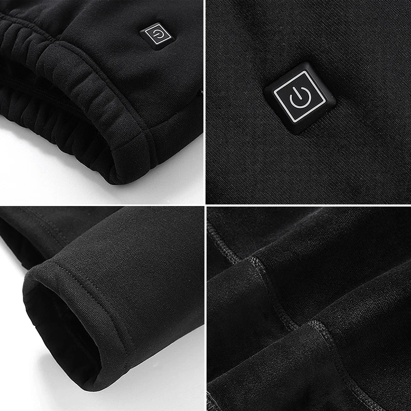 HOT Trousers Thermal Long USB Heated Underwear Pants Leggings Tops Solid Color Safe Winter Warmer Body Breathable Underpants