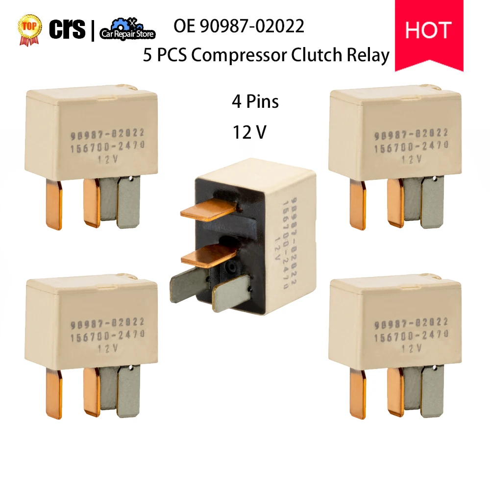 

5PCS OE 90987-02022 156700-2470 A / C 12V Compressor Clutch Relay For Toyota for Lexus for Scion 1567002470 9098702022 Auto Part