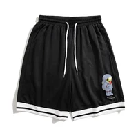 hot style 2022 summer mens ice shorts trend casual sports quick dry five minute pants fashion astronaut printed outdoor shorts