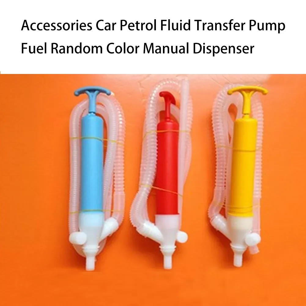 

1pc Random Color Manual Dispenser Lightweight Car Fluid Transfer Pump Lubricant Liquid Oil Change Siphon Suction Fuel Petrol