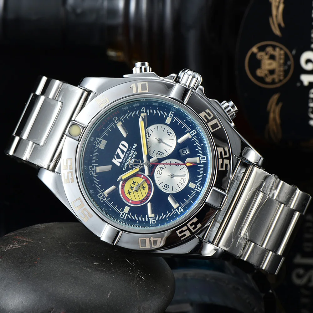 Hot Original Brand Fashion Luxury Sport Mechanical Watches Business All steel Man Watch Calendar Round Wristwatch Date AAA Clock
