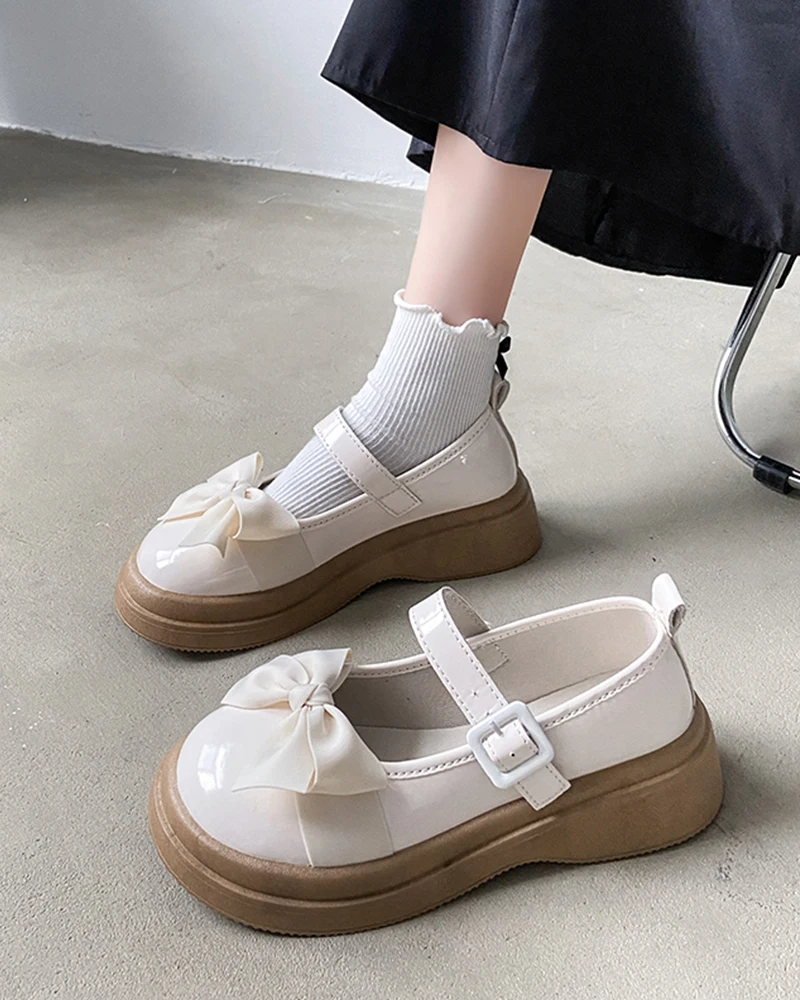 

House Slippers Platform Butterfly-Knot Flat Shoes Female Med Slipers Women Summer Soft 2023 Rubber Butterfly-knot Basic PU Retro